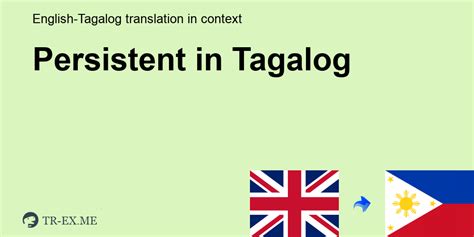 persistence meaning in tagalog